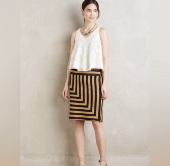 Eva Franco Anthropologie The Angler Pencil Skirt - Picture 2 of 10